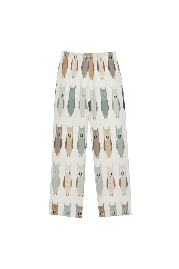 Boy's Pajama Pants Boys' Long Sleep Pants Children's Pajama Pants Loose Fitting Pajama Pants are Convenient to Put on and Take off L Cute Owl Repeat Pattern