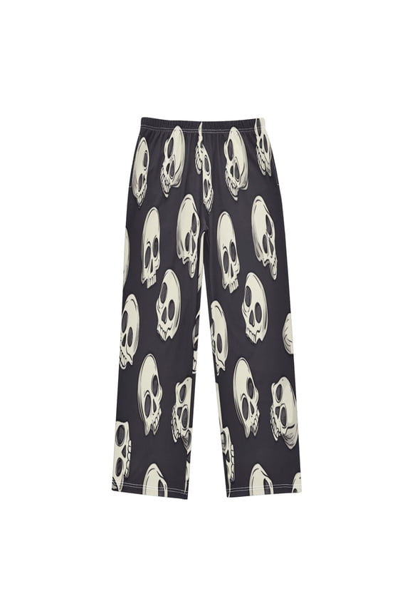 Boy's Pajama Pants Boys' Long Sleep Pants Children's Pajama Pants Loose Fitting Pajama Pants are Convenient to Put on and Take off L Halloween Skeletons