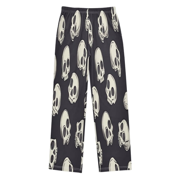 Boy's Pajama Pants Boys' Long Sleep Pants Children's Pajama Pants Loose Fitting Pajama Pants are Convenient to Put on and Take off M Halloween Skeletons