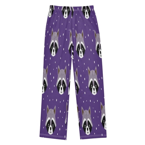 Boy's Pajama Pants Boys' Long Sleep Pants Children's Pajama Pants Loose Fitting Pajama Pants are Convenient to Put on and Take off S Raccoon Face
