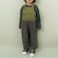 thumbnail image 1 of Boy's Pants Autumn Retro Jumpsuit Color Blocked Loose Suspenders Trousers, 1 of 8