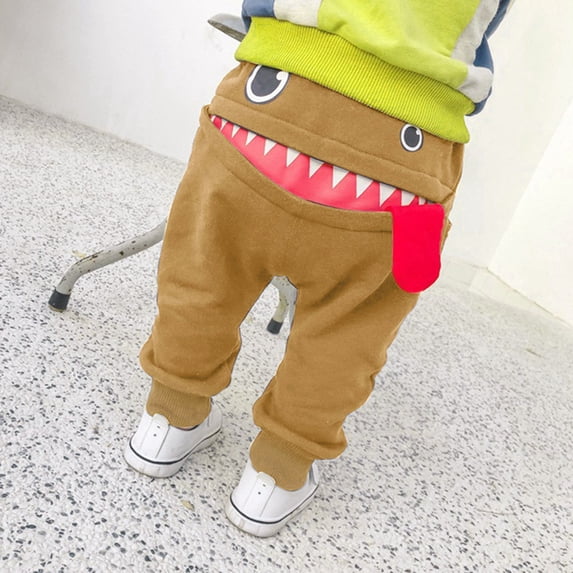 Boy's Pants Shark Tongue Cartoon Children Harem Bottoms