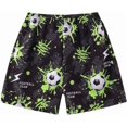 thumbnail image 1 of Boy's Patchwork Drawstring Waist Printed Summer Boho Track Shorts, 1 of 5