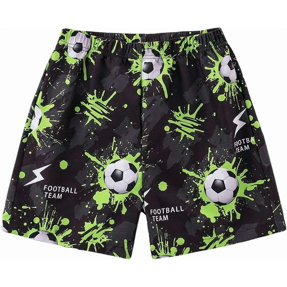 Boy's Patchwork Drawstring Waist Printed Summer Boho Track Shorts