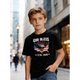 thumbnail image 1 of Boy's Patriotic Casual Eagle Cross God Bless America T-Shirt, 1 of 8