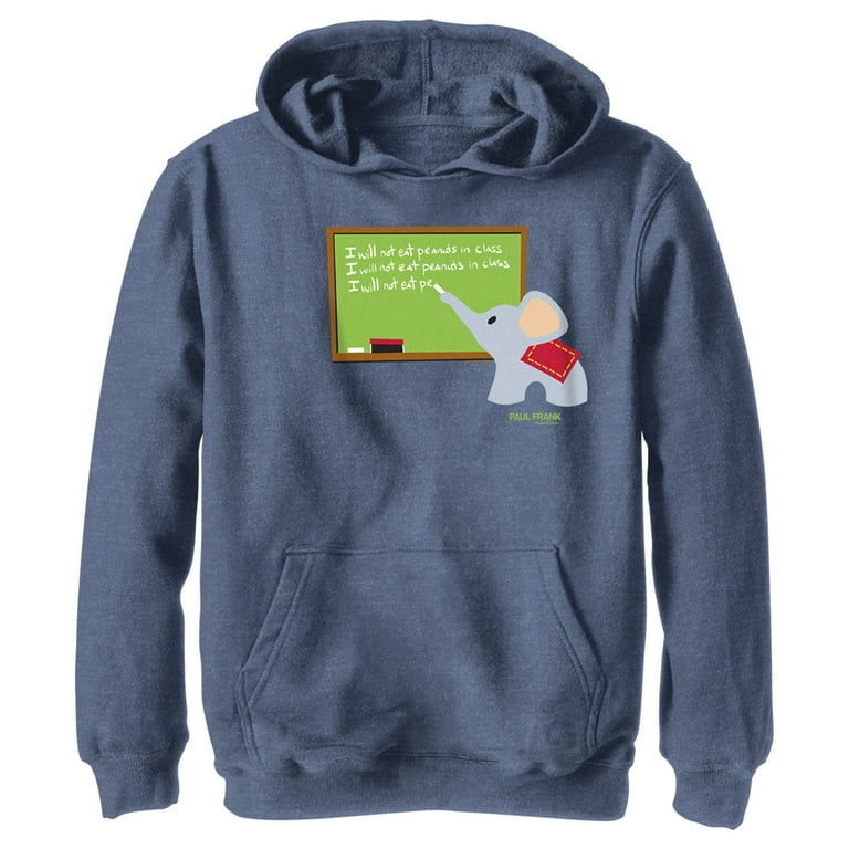 Boy's Paul Frank Ellie in Class Pull Over Hoodie Navy Blue Heather