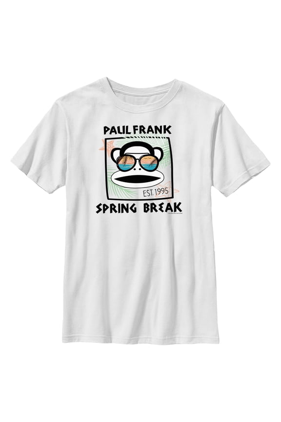 Boy's Paul Frank Spring Break Julius the Monkey Graphic Tee White Large