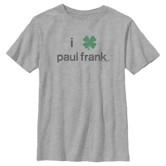 Boy's Paul Frank St. Patrick's Day Four-Leaf Logo Graphic Tee Athletic Heather Medium