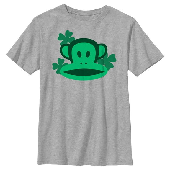 Boy's Paul Frank St. Patrick's Day Julius Face Graphic Tee Athletic Heather Medium