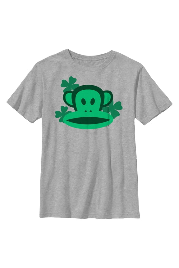 Boy's Paul Frank St. Patrick's Day Julius Face Graphic Tee Athletic Heather Medium