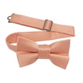thumbnail image 1 of Boy’s Peach Formal Satin Pre-Tied Bow Tie in a Variety of Colors by Spencer J’s Signature Satin Collection, 1 of 4