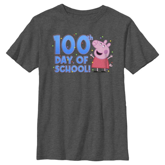 Boy's Peppa Pig 100th Day of School Graphic T-Shirt
