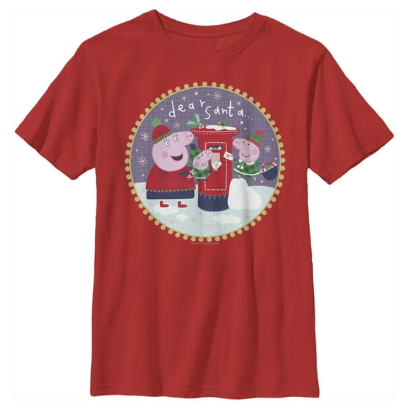 Boy's Peppa Pig Christmas Dear Santa  Graphic T-Shirt