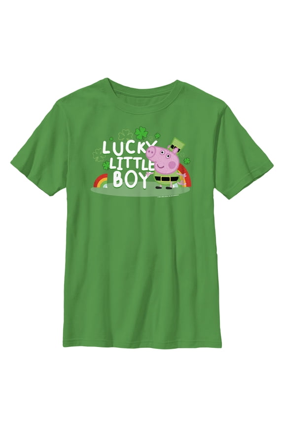 Boy's Peppa Pig George Lucky Little Boy  Graphic T-Shirt