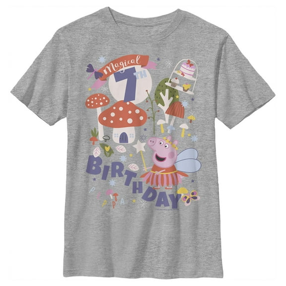 Boy's Peppa Pig Magical 7th Birthday Graphic T-Shirt