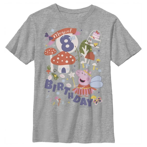 Boy's Peppa Pig Magical 8th Birthday Graphic T-Shirt