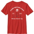 thumbnail image 1 of Boy's Peter Pan Camp Neverland Est. 1953  Graphic Tee Red Medium, 1 of 3
