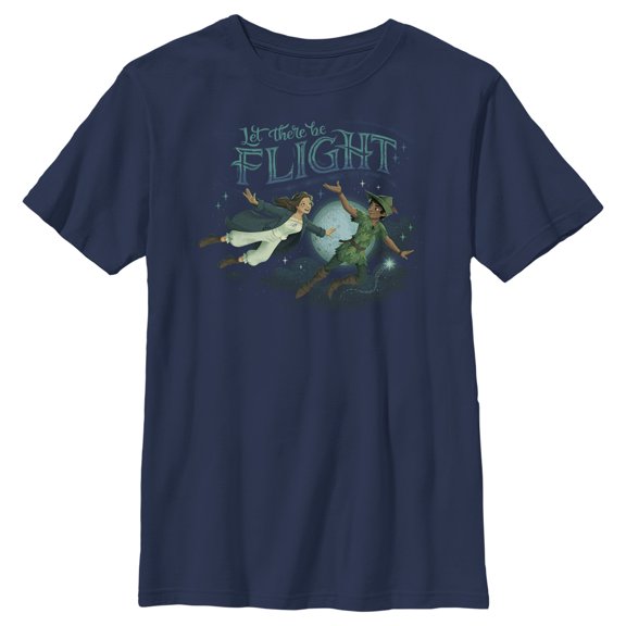 Boy's Peter Pan & Wendy Let There be Flight Graphic Tee Navy Blue X Small