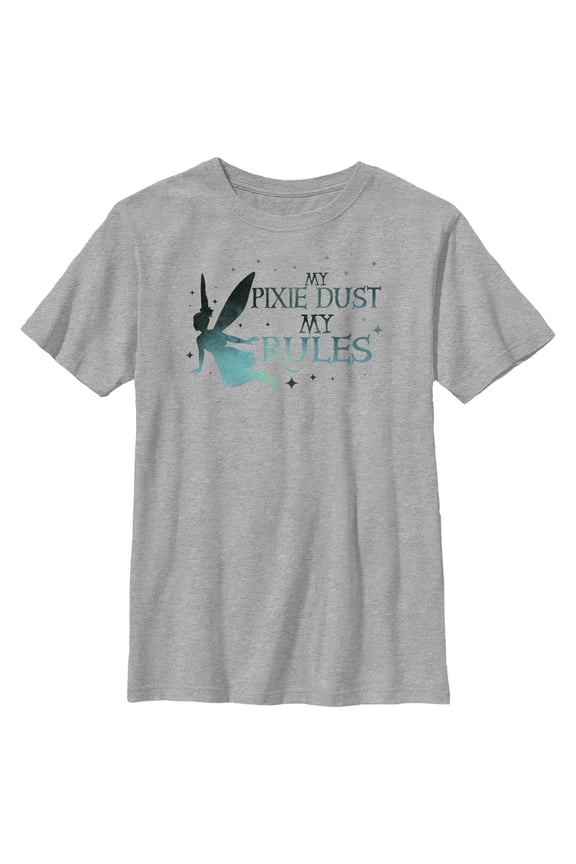 Boy's Peter Pan & Wendy Tinker Bell My Pixie Dust My Rules Graphic Tee Athletic Heather Medium