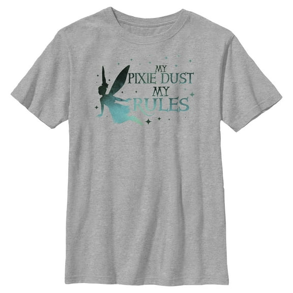 Boy's Peter Pan & Wendy Tinker Bell My Pixie Dust My Rules  Graphic Tee Athletic Heather Small