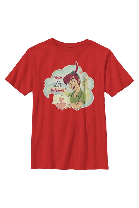 Boy's Peter Pan You're My Happy Thought Graphic Tee Red X Large