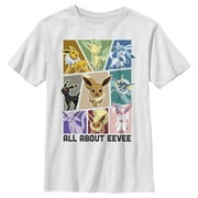 Boys Pokemon All About Eevee Eeveeloution Graphic Tee White Medium