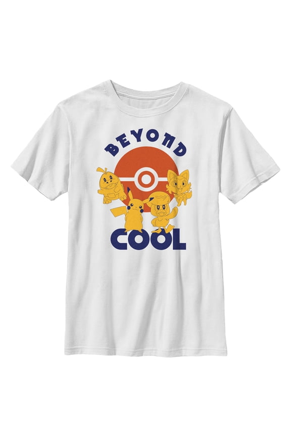 Boy's Pokemon Beyond Cool Graphic Tee White Medium