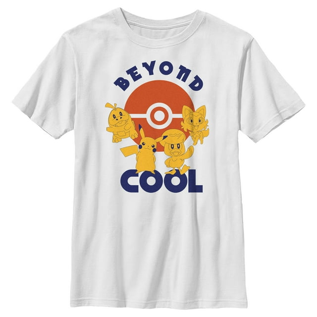 Boy's Pokemon Beyond Cool  Graphic Tee White X Large