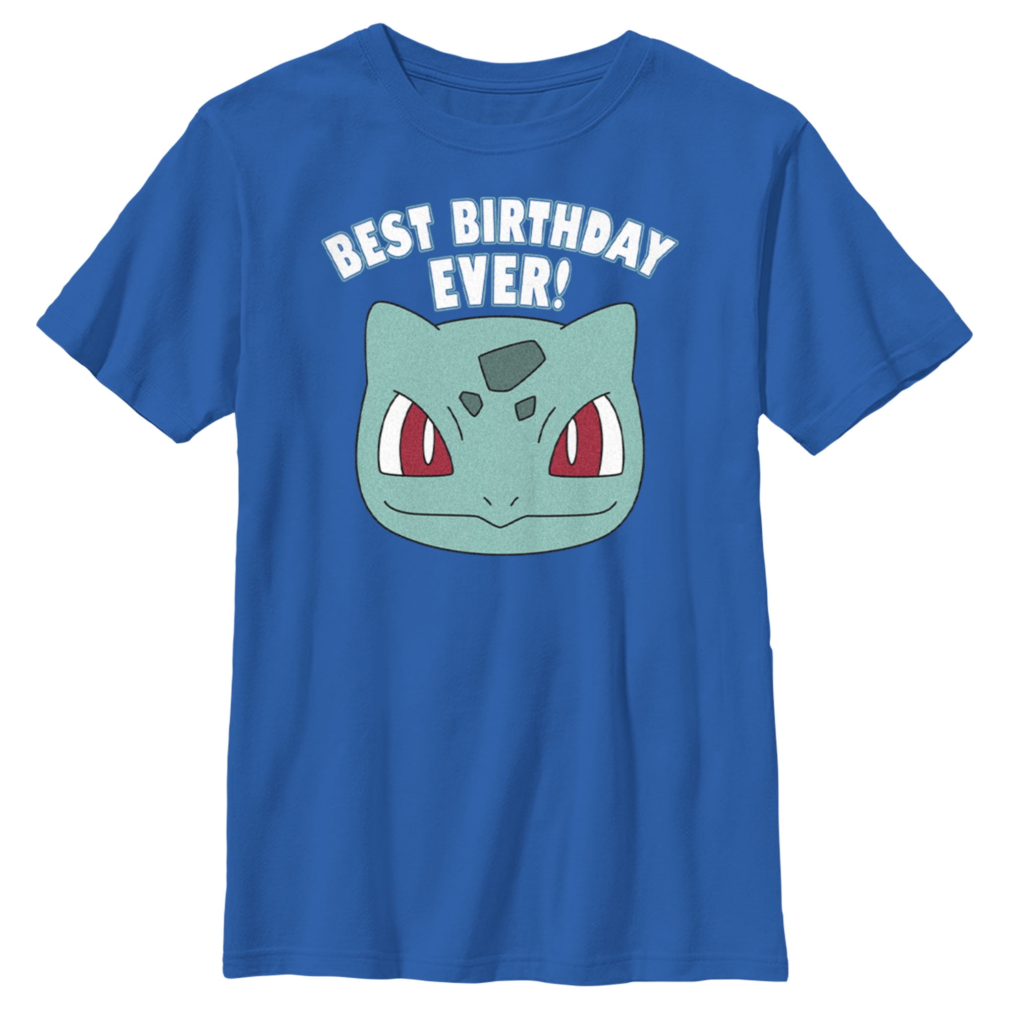 Boy’s Pokemon Bulbasaur Best Birthday Ever Graphic Tee Royal Blue Large