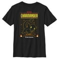 thumbnail image 1 of Boy's Pokemon Charmander Retro Grid  Graphic Tee Black Large, 1 of 5