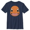 thumbnail image 1 of Boy's Pokemon Charmander Smile Graphic Tee Navy Blue X Large, 1 of 4