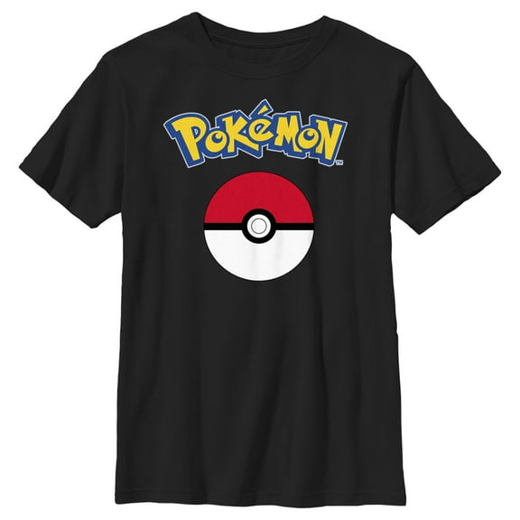 Boy's Pokemon Classic Logo Graphic Tee Black Medium