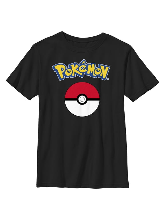 Boy's Pokemon Classic Logo Graphic Tee Black Medium