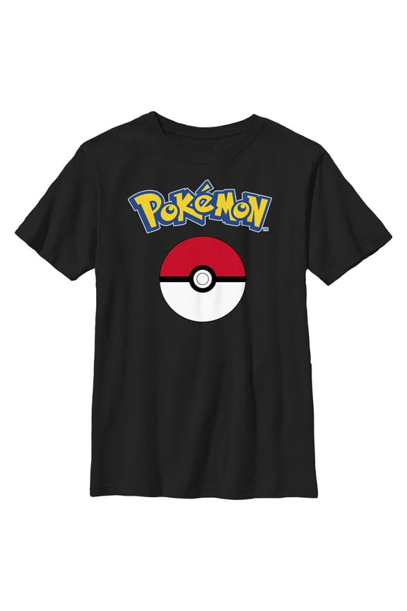 Boy's Pokemon Classic Logo Graphic Tee Black X Small