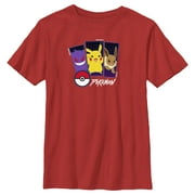 Boy's Pokemon Classic Trio Graphic Tee Red Small