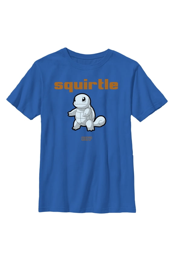Boy's Pokemon Comic Squirtle  Graphic Tee Royal Blue Large