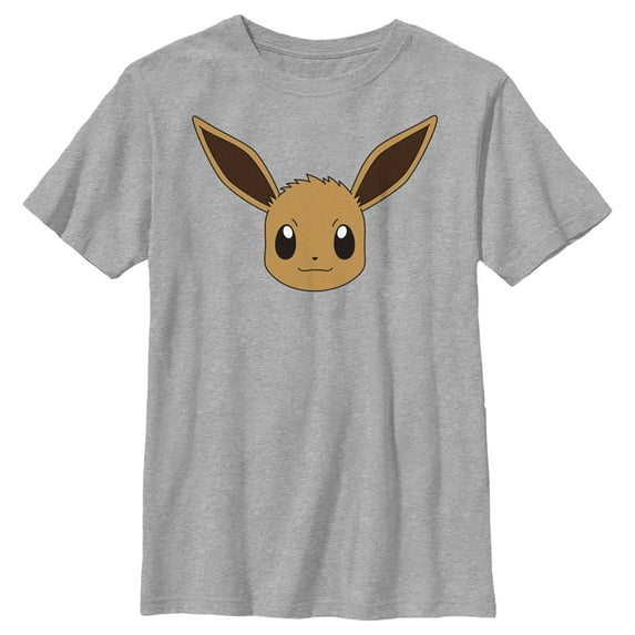 Boy's Pokemon Eevee Face Graphic Tee Athletic Heather X Large
