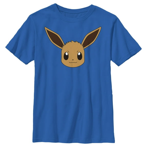 Boy's Pokemon Eevee Face Graphic Tee Royal Blue Medium