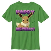 Boys Pokemon Eevee Happy Birthday Graphic Tee Kelly Green Large