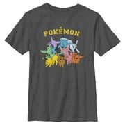 Boy's Pokemon Eeveelutions Graphic Tee Charcoal Heather X Large