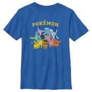 Boys Pokemon Eeveelutions Graphic Tee Royal Blue X Small