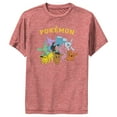 thumbnail image 1 of Boy's Pokemon Eeveelutions  Performance Graphic Tee Red Heather Medium, 1 of 4