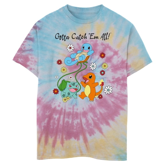Boy's Pokemon Gotta Catch ‘Em All Flowers Graphic T-Shirt