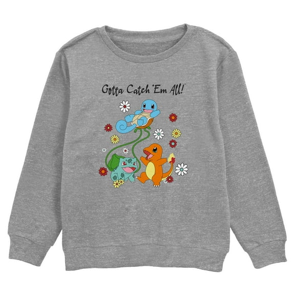 Boy's Pokemon Gotta Catch ‘Em All Flowers Sweatshirt