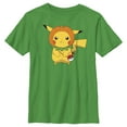 thumbnail image 1 of Boy's Pokemon Halloween Pumpkin Pikachu  Graphic Tee Kelly Green X Large, 1 of 4
