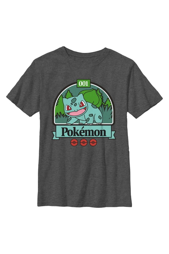 Boy's Pokemon Icon Bulbasaur 001  Graphic T-Shirt