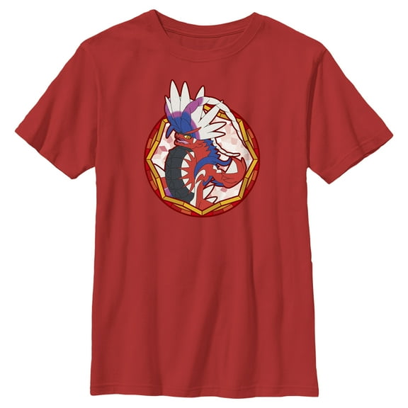 Boy's Pokemon Koraidon Circle  Graphic Tee Red X Small