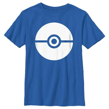 Boy's Pokemon Large Poke Ball  Graphic Tee Royal Blue Medium