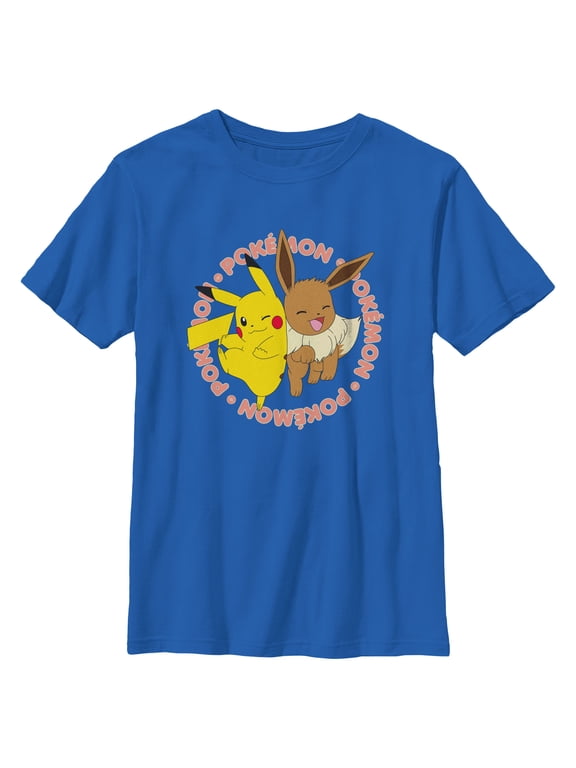 Boy's Pokemon Pals Pikachu and Eevee Graphic T-Shirt