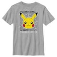thumbnail image 1 of Boy's Pokemon Pikachu Electric Type Graphic Tee Athletic Heather Medium, 1 of 5